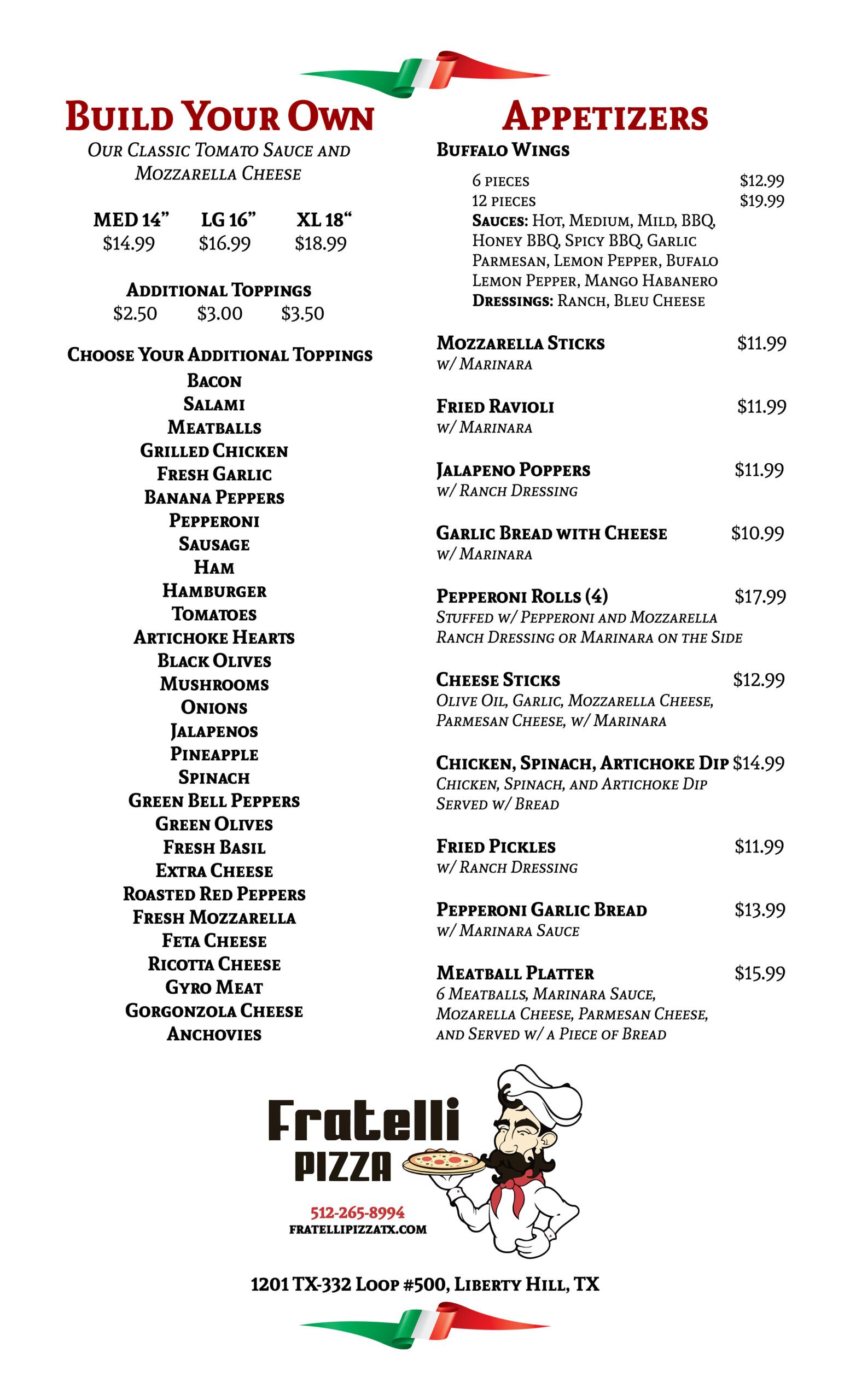 Fratelli Pizza Liberty Hill, TX